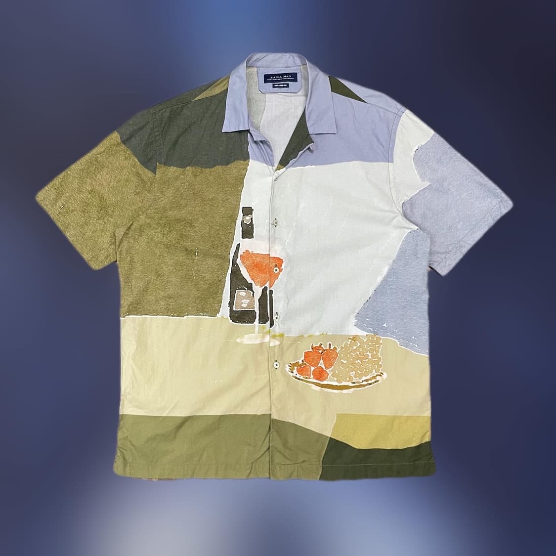 자라 man 수채화 하와이안셔츠  상품이미지1