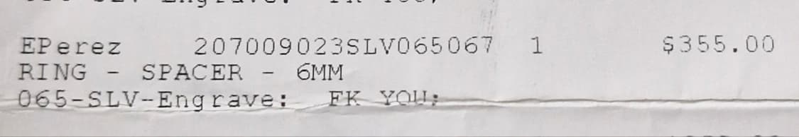 크롬하츠 퍽유링 (인보이스O) 6mm us6.5 (12~13호) 상품이미지4