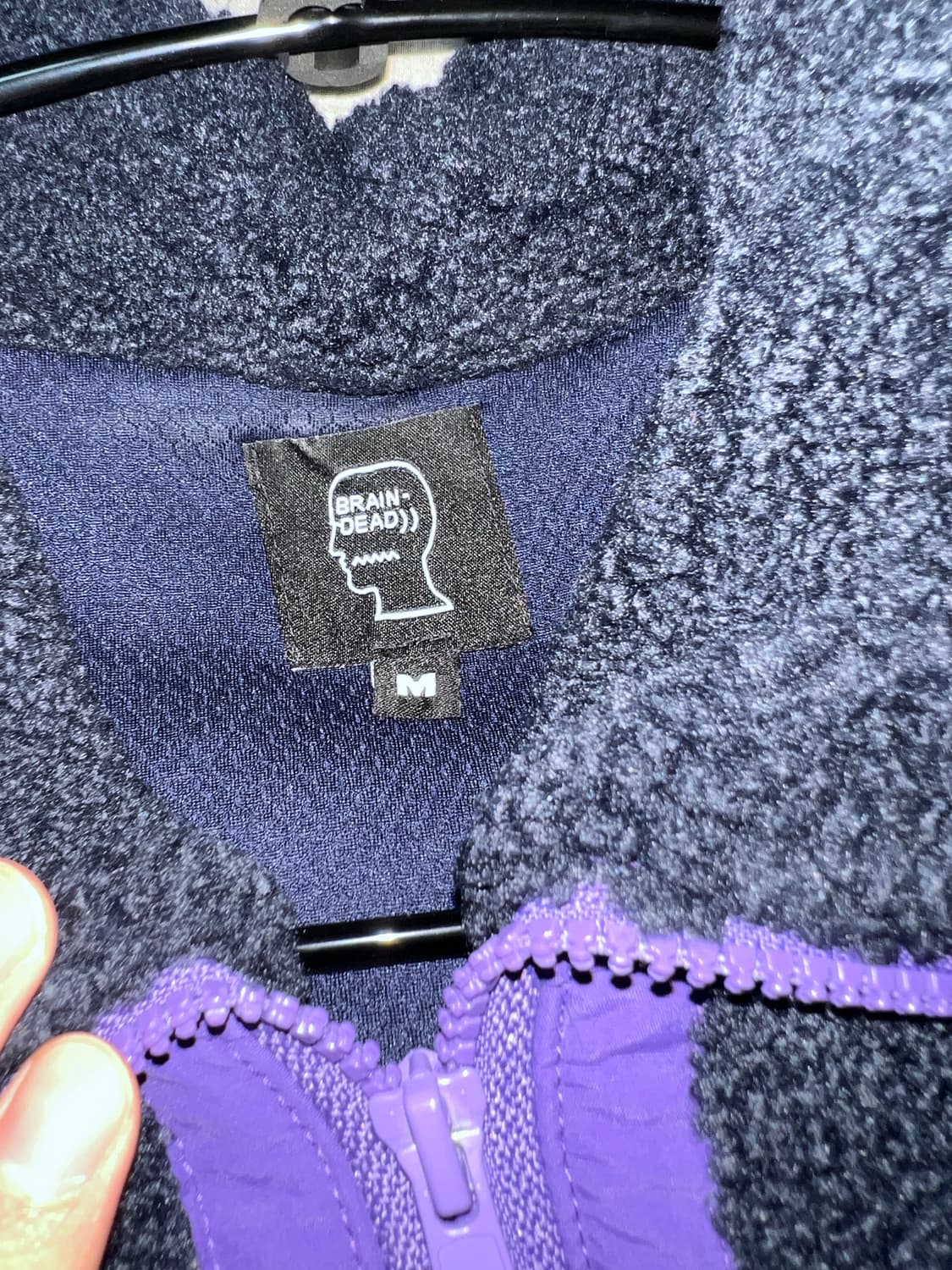 브레인데드 플리스 네이비 m 상품이미지4