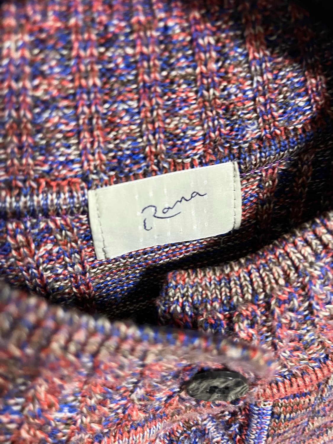 일본 빈티지 모리걸 메이드인 재팬 레나운 패턴 니트 가디건 상품이미지3