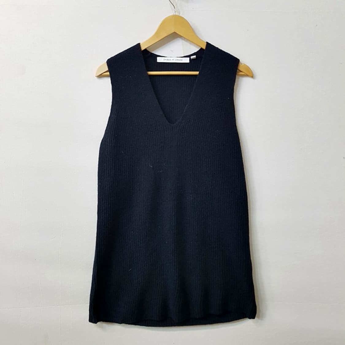 LEMAIRE 르메르 유니클로 모 100% 니트 조끼 네이비 상품이미지1