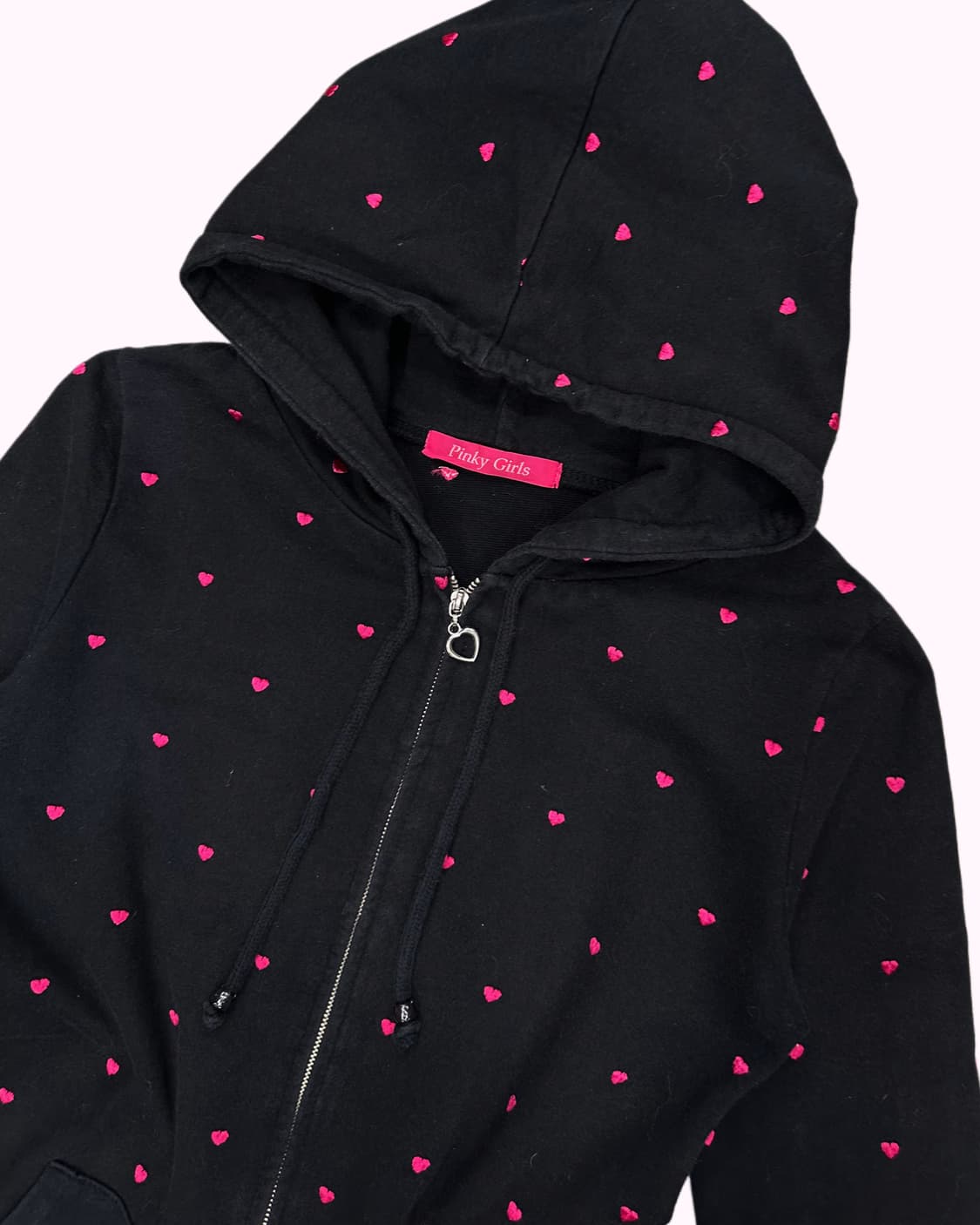PINKY GIRLS heart pattern hood zip-up 상품이미지3
