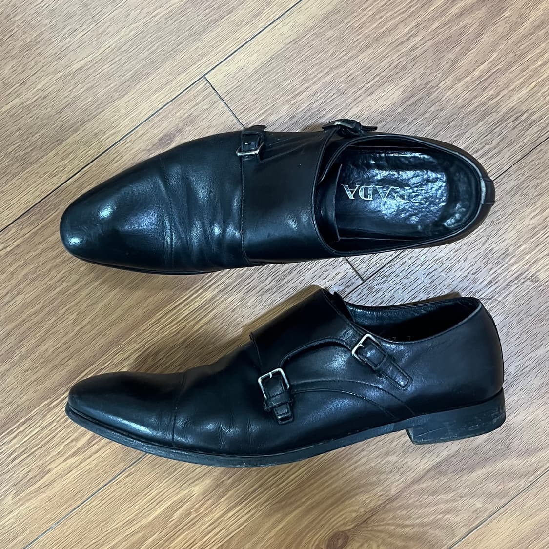 Prada Double Strap Monk Loafers 상품이미지1