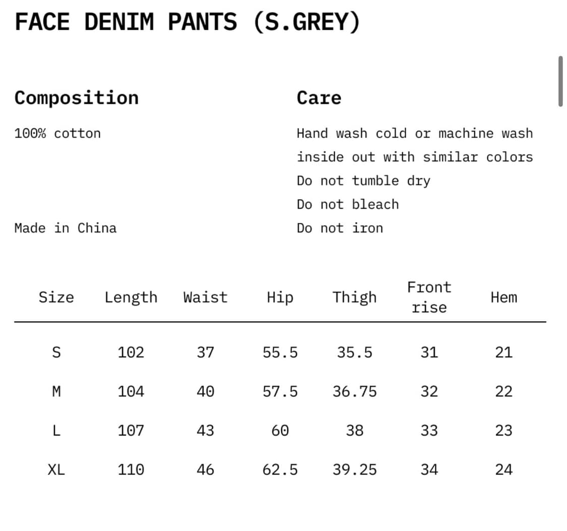 위캔더스 FACE DENIM PANTS (S.GREY) M size 상품이미지4