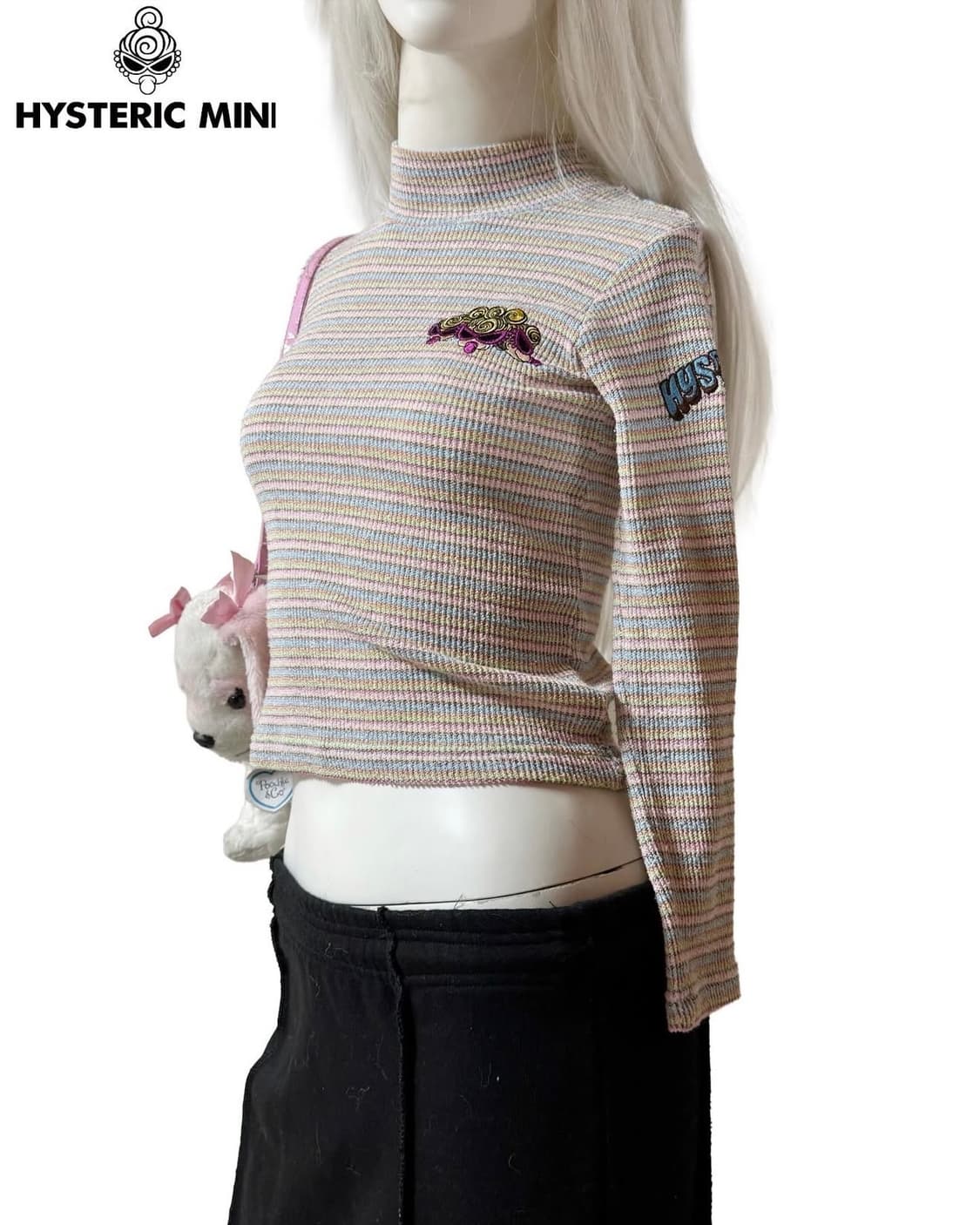 히스테릭 미니 글리터 목 폴라 티 상품이미지1