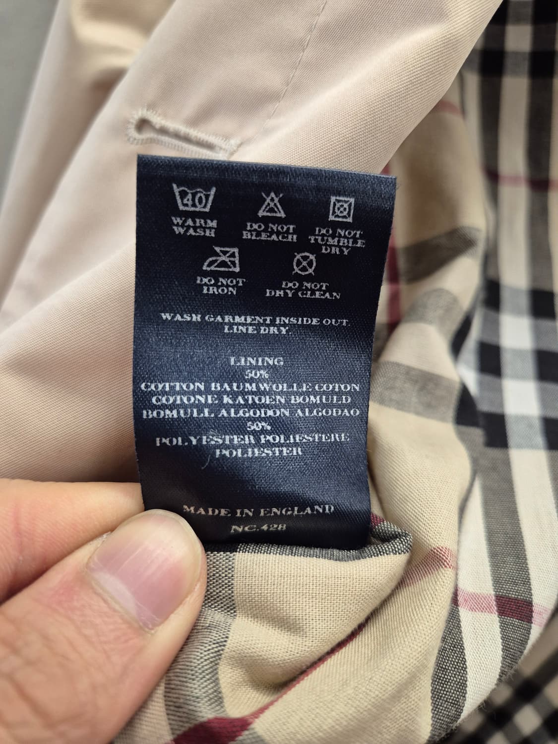 버버리 베이지 폴리에스터 코트 상품이미지7