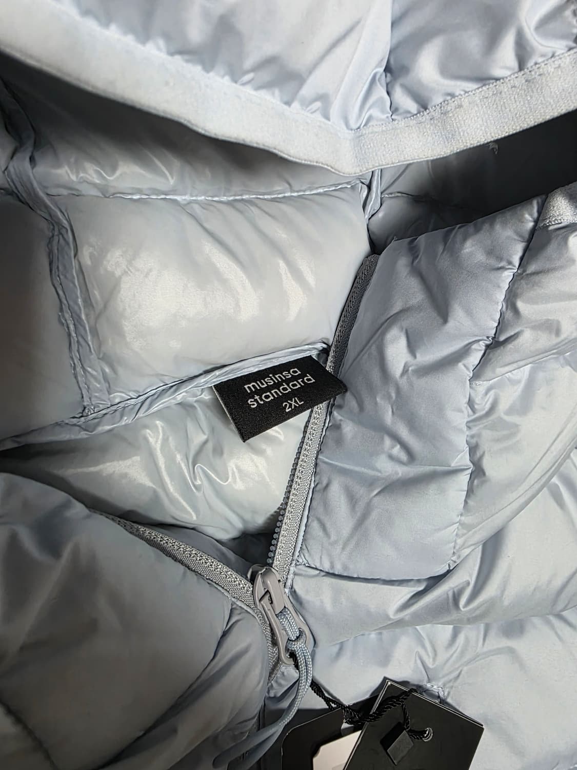 무신사 시티 레저 후디드 라이트 다운 자켓 클라우디블루 XXL 상품이미지3