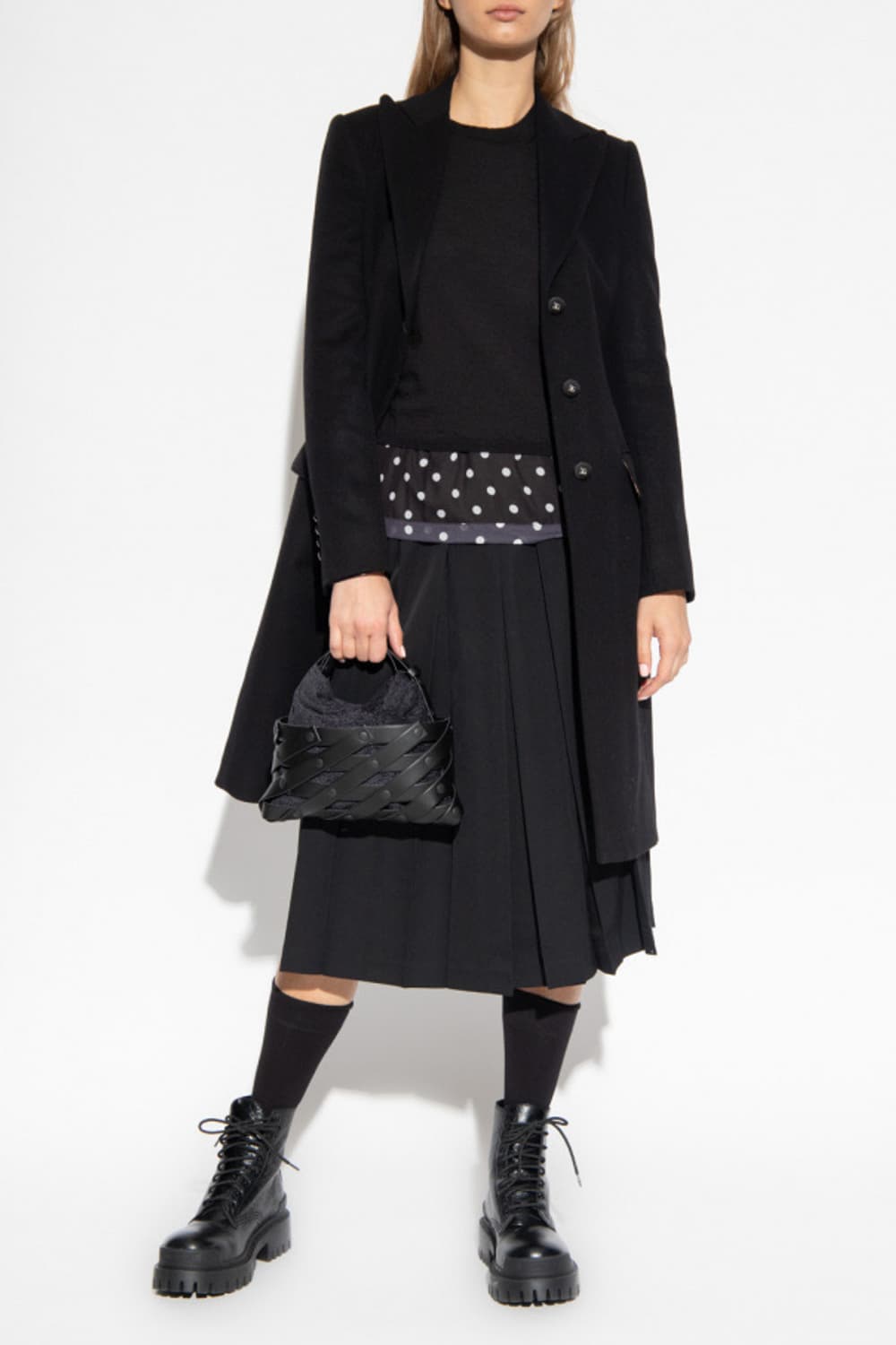 22aw 꼼데가르송 꼼데가르송 반전 플리츠 울 스커트 xs 상품이미지2