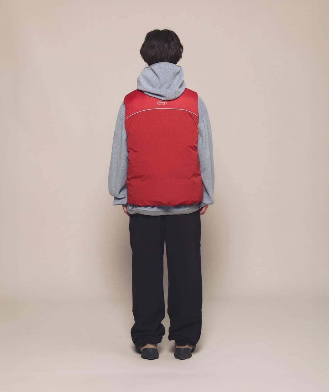 새상품(M)MMLG 피쉬테일 유틸리티 패디드 베스트 패딩조끼 레드 상품이미지5