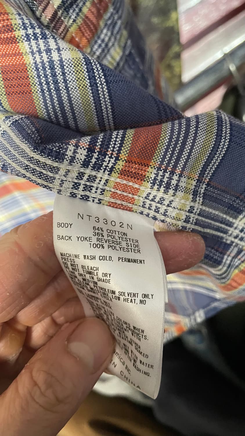 노스페이스 퍼플라벨 빅 OX 마드라스셔츠 XL 상품이미지4