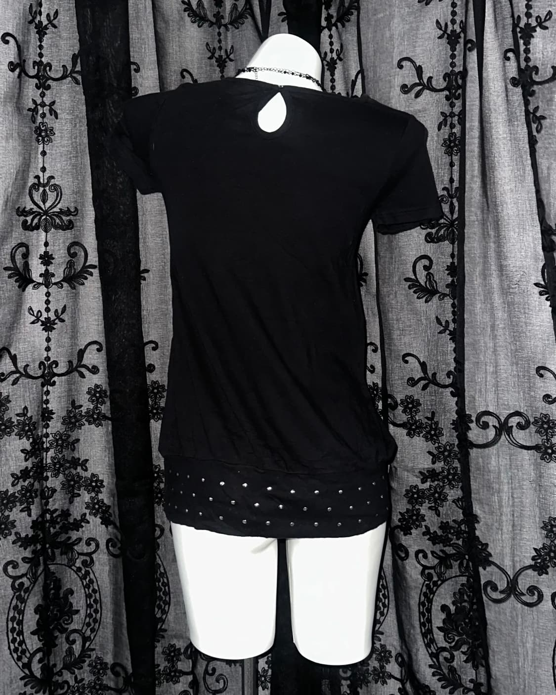 silver lettering long graphic top 상품이미지3