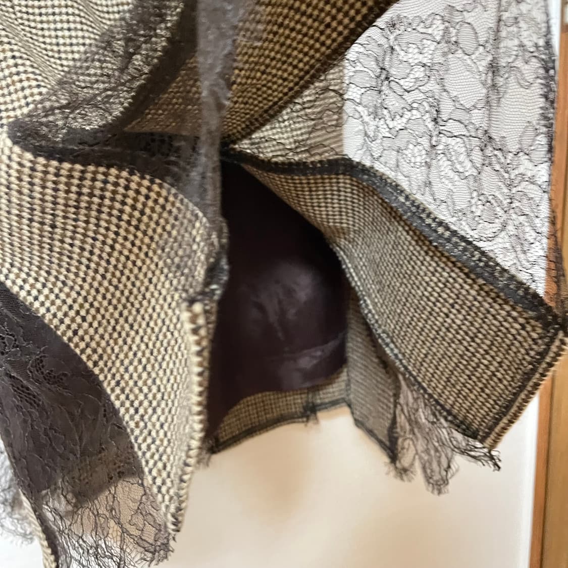 VALENTINO 레드 발렌티노 울 레이스 스커트 상품이미지7