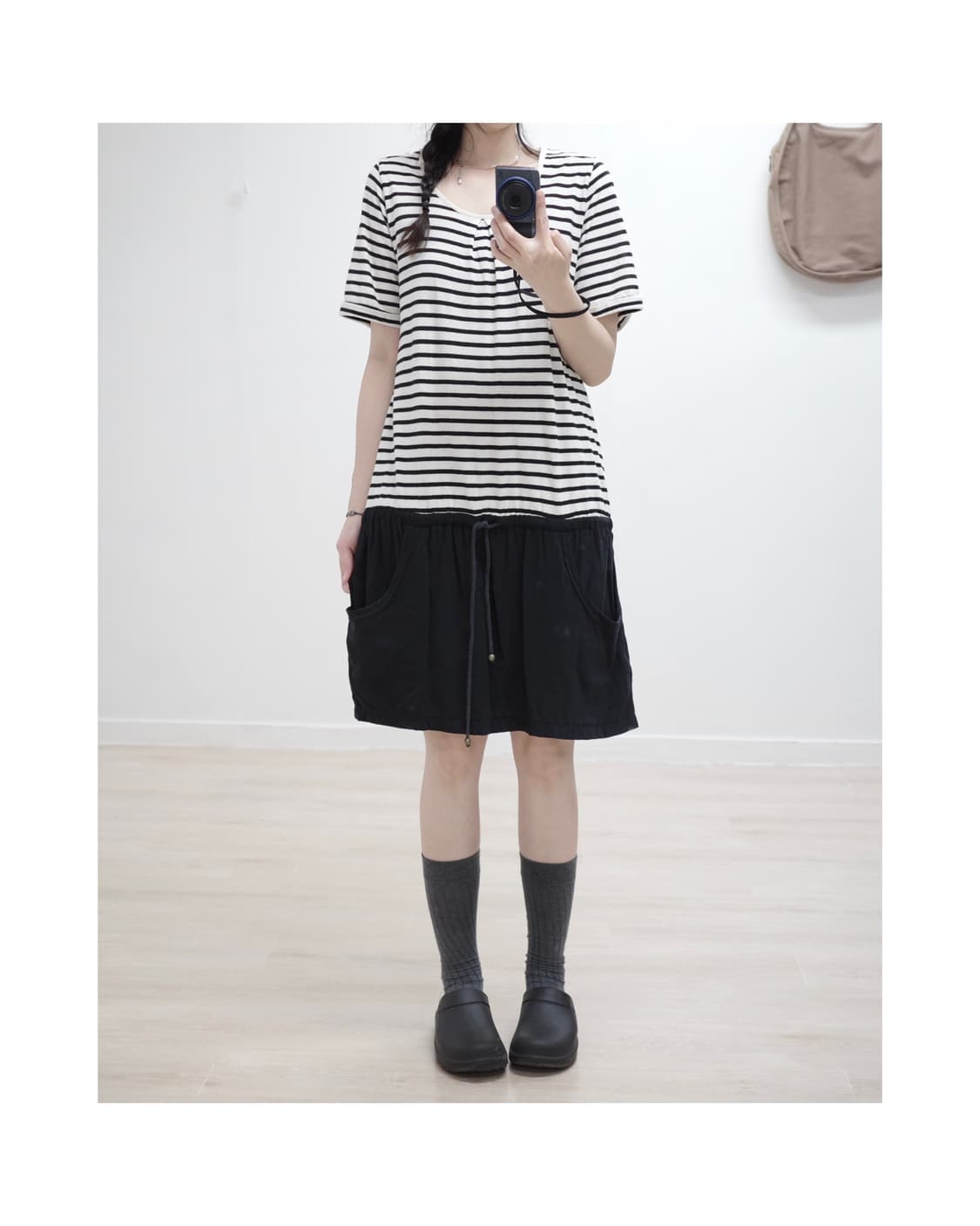 Stripe cargo layerd one-piece 상품이미지5