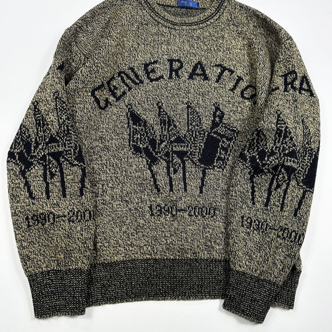 VTG 빈티지 그래픽 케이블 니트 M 상품이미지3