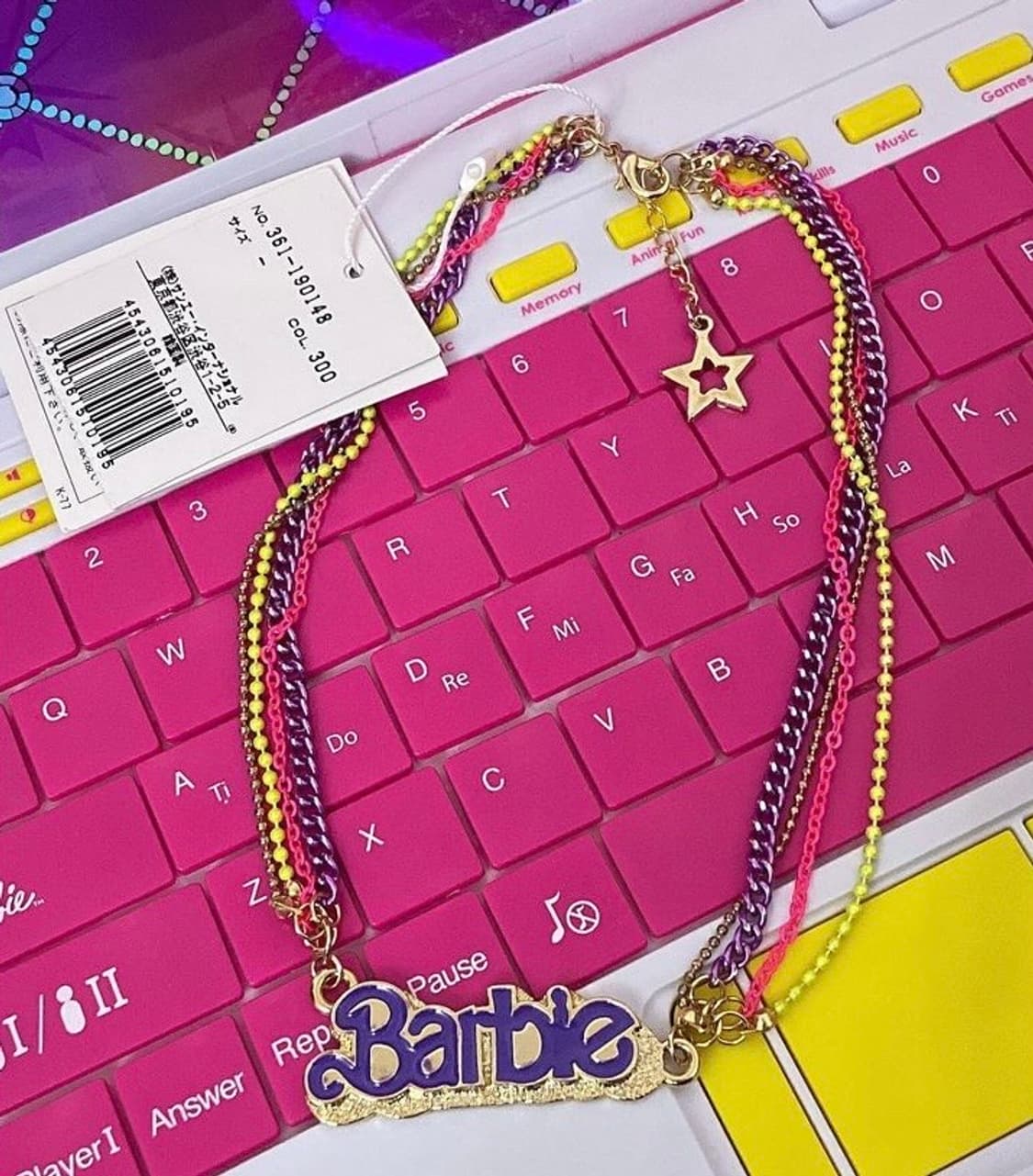 Barbie 바비 네온체인 레터링목걸이 빈티지목걸이 상품이미지2