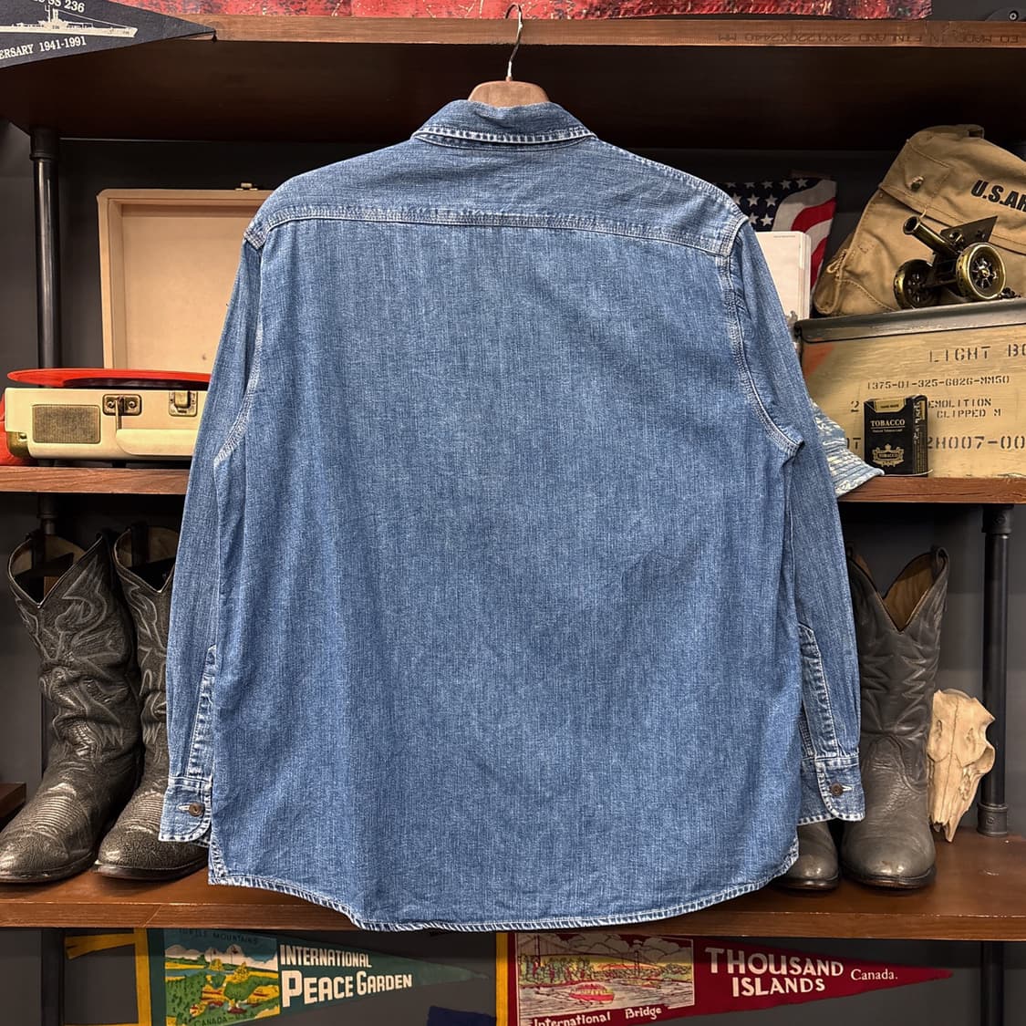 90s 리바이스 재팬라인 캣아이버튼 워크 데님셔츠 N1205 상품이미지2