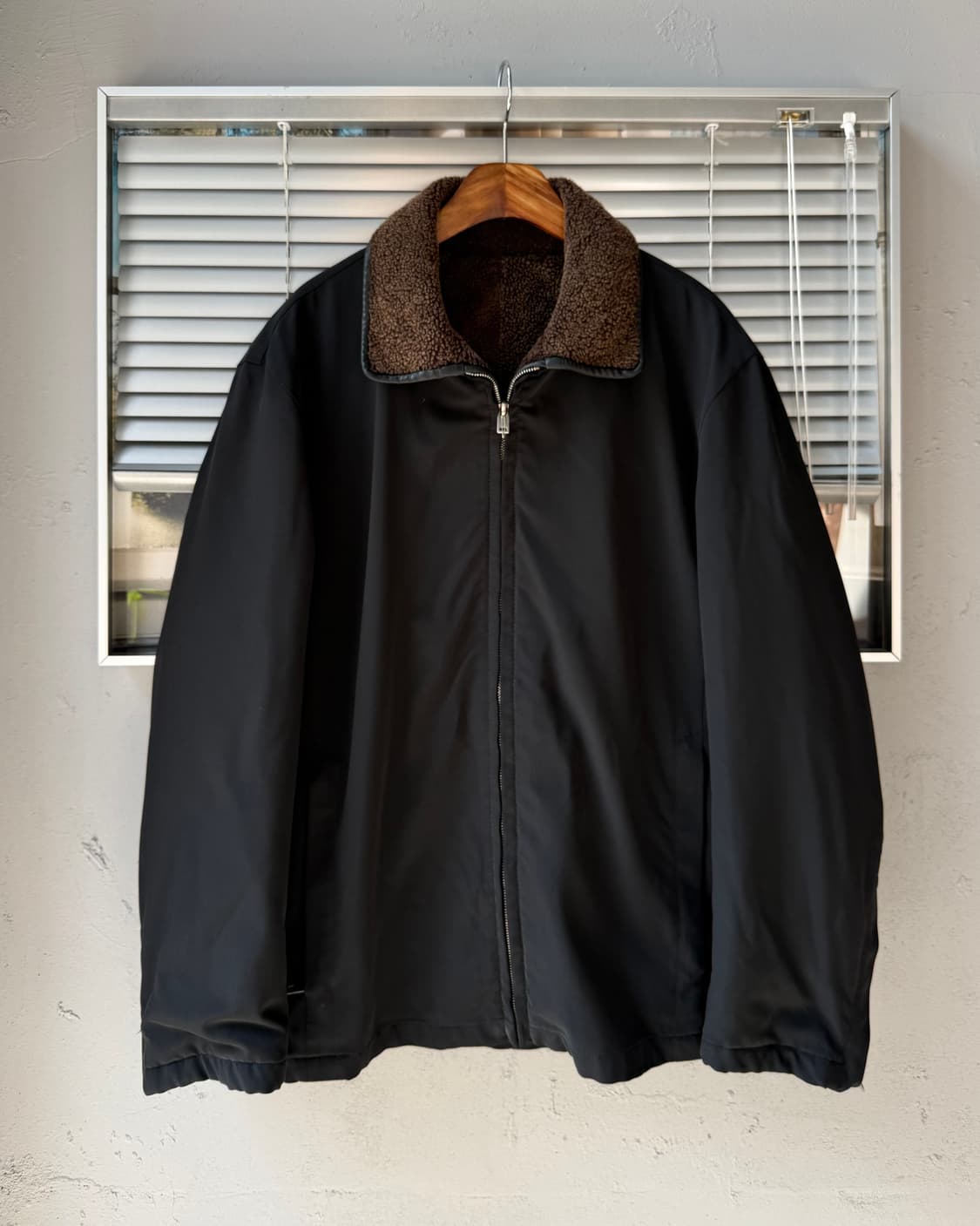 LOEWE 90-00s leather trim nylon jacket 상품이미지1