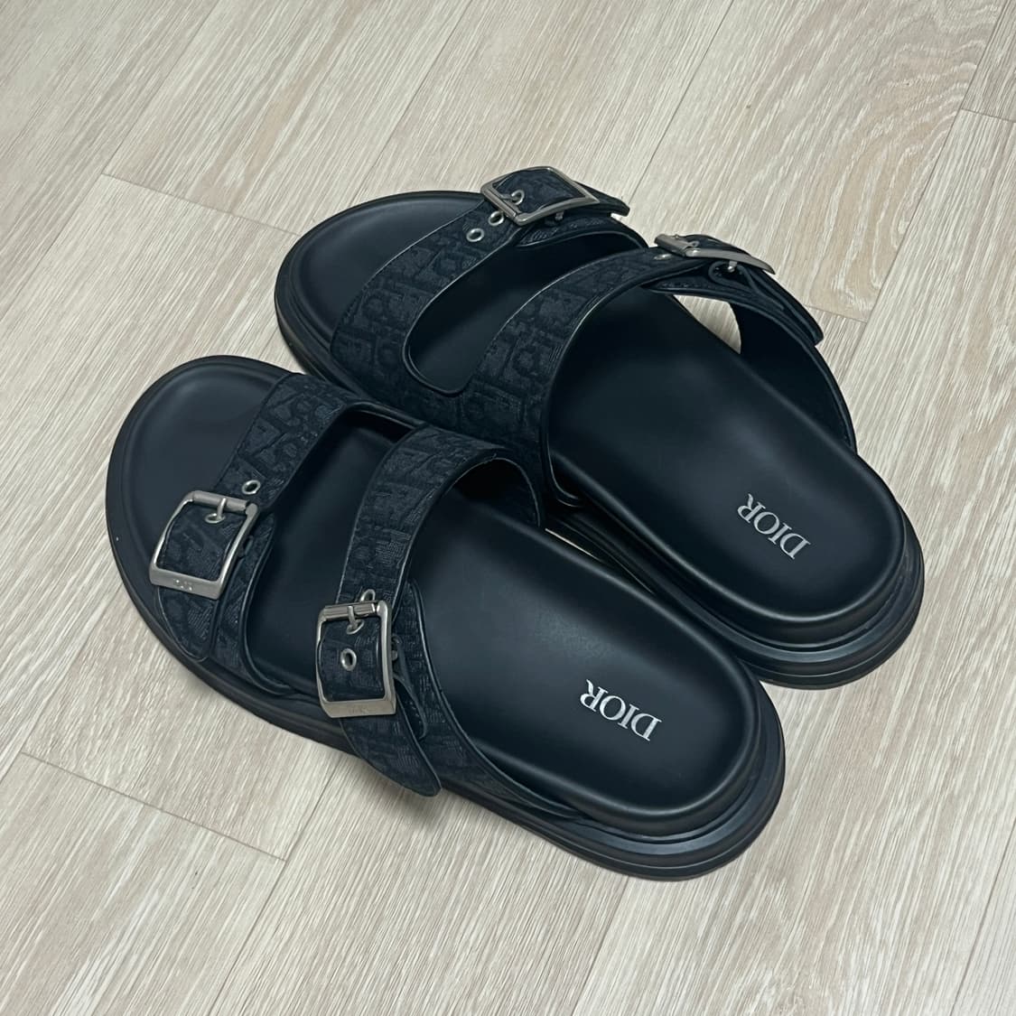 디올 아쿠아 샌들 블랙 디올 오블리크 자카드 상품이미지5