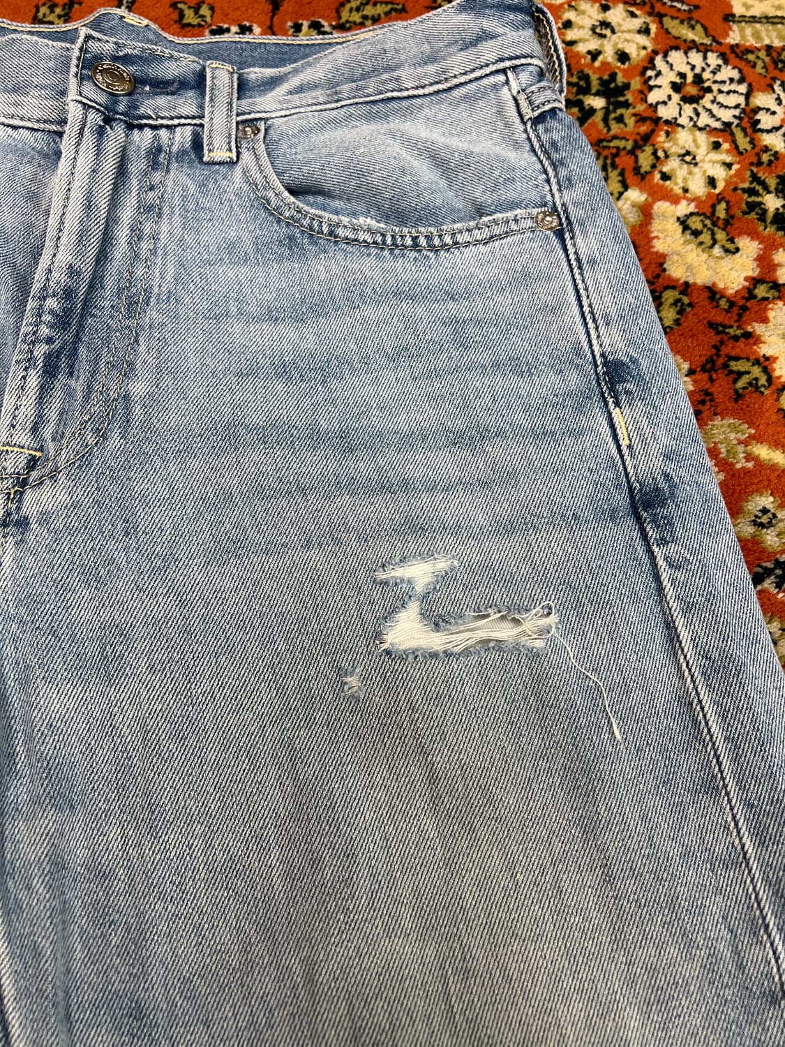 [28] 캘빈클라인 90s 스트레이트 연청 데님팬츠 상품이미지4