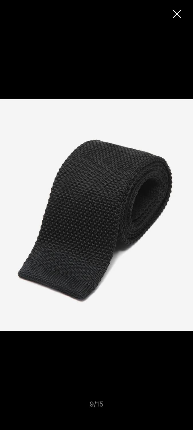 [실착1~2회미만] 무신사스탠다드 - 솔리드 니트 타이 [블랙 - FRE 상품이미지7