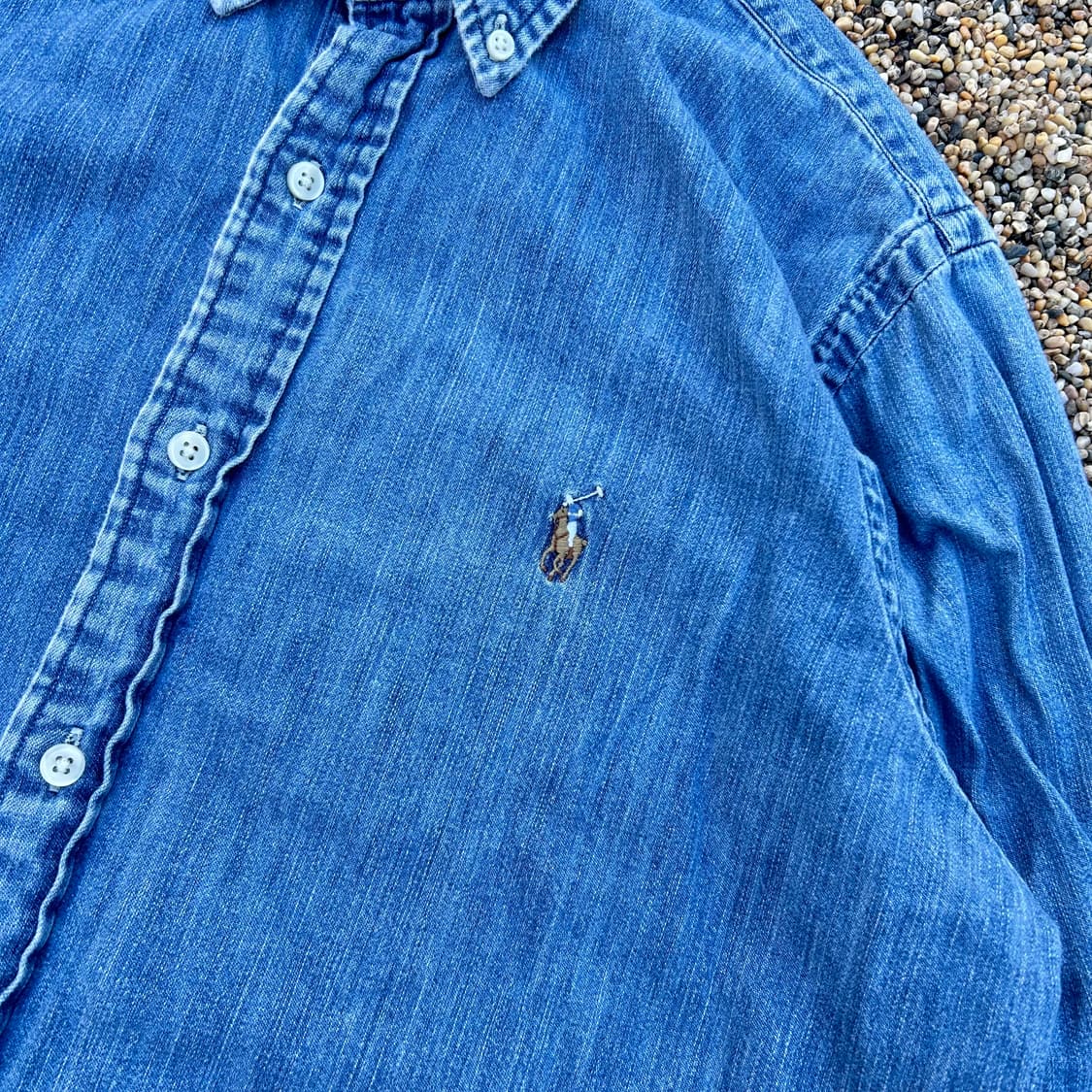 폴로 랄프로렌(polo ralph lauren) 샴브레이 데님 셔츠 상품이미지4