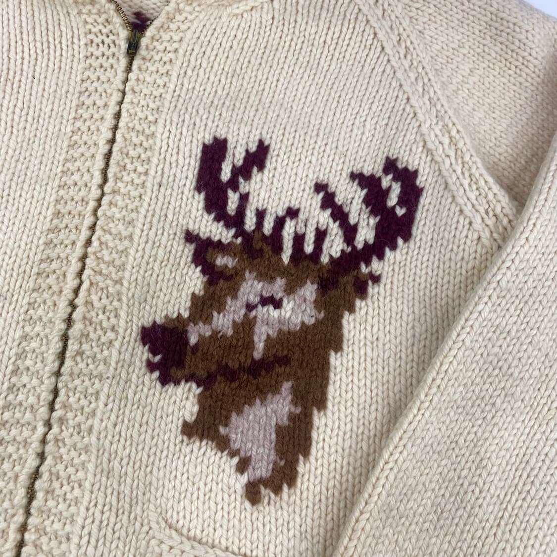 레티포스터 캐나다 헤비울 코위찬 니트 집업 (103) 상품이미지4