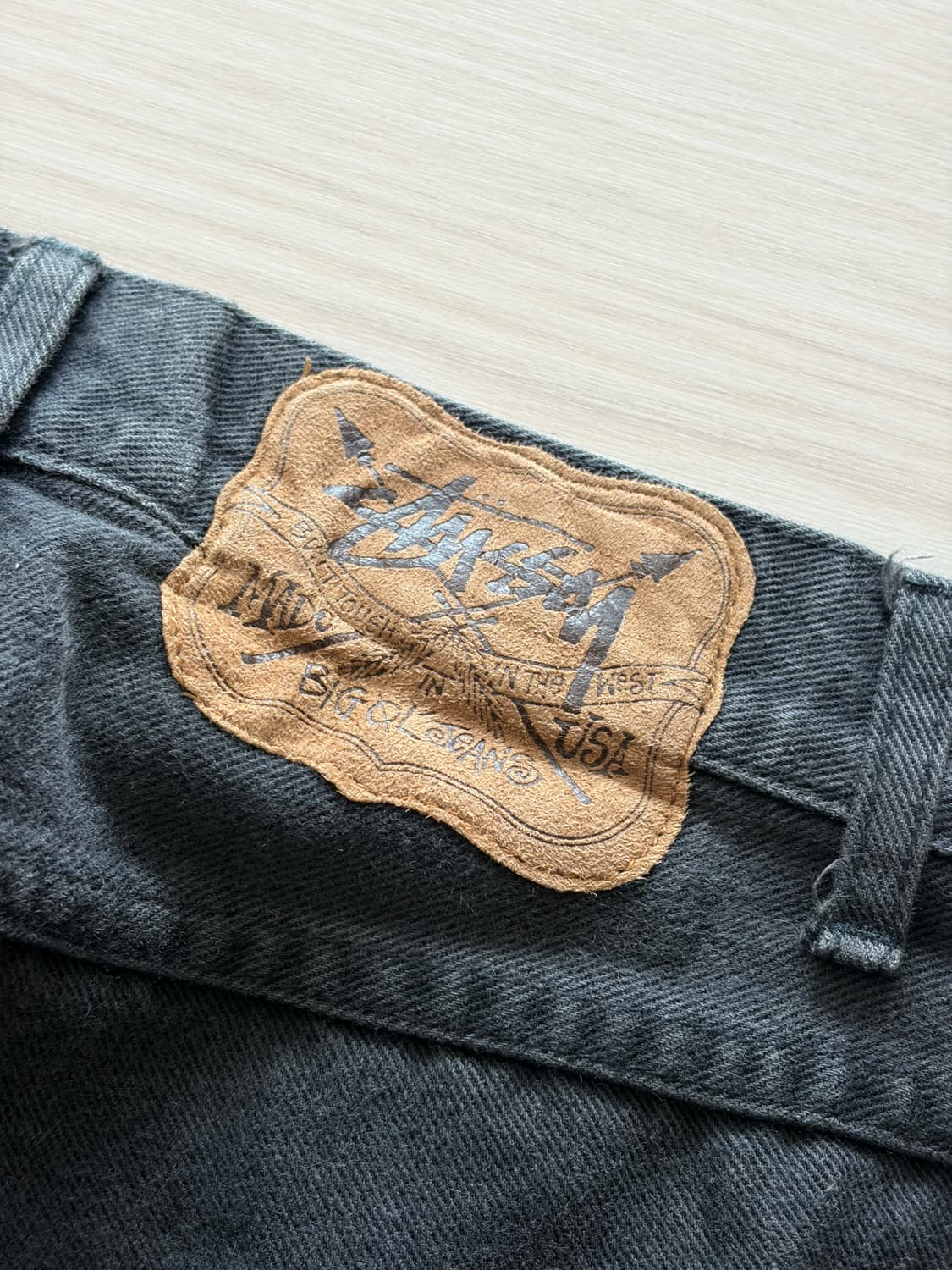 80-90s stussy 올드 스투시 빅올진 블랙 데님 30 (USA) 상품이미지4