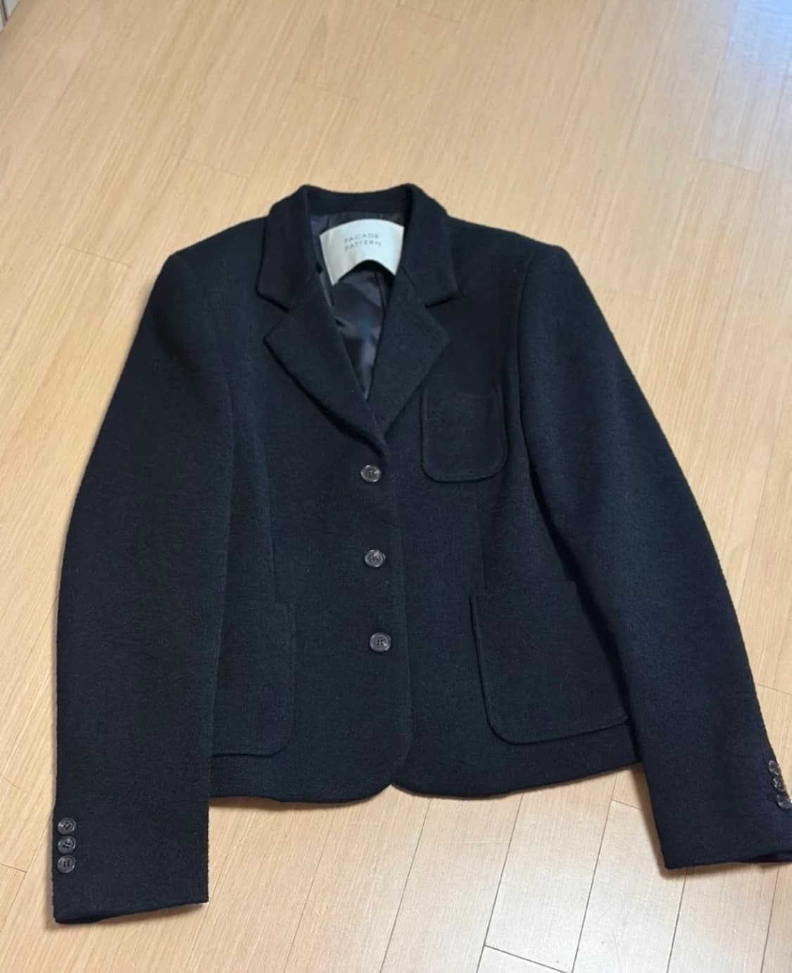 파사드패턴 텍스처 빈티지 재킷 블랙 S 상품이미지5