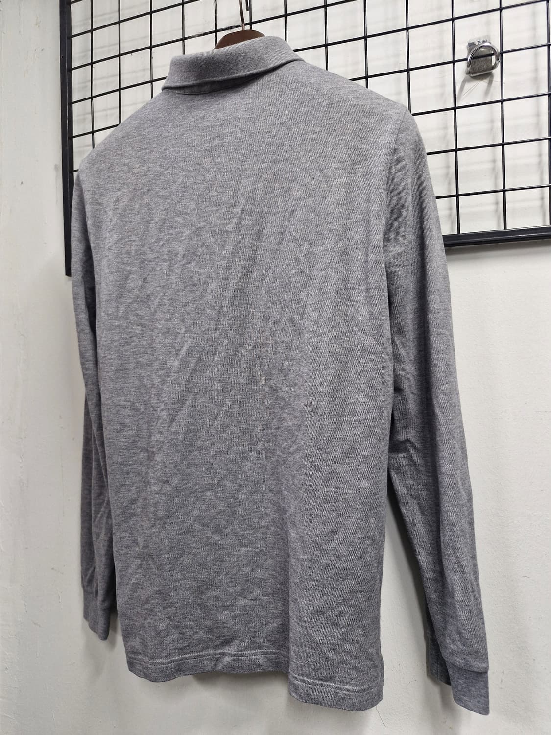 95M 라코스테 카라 긴팔티 회색. 상품이미지8