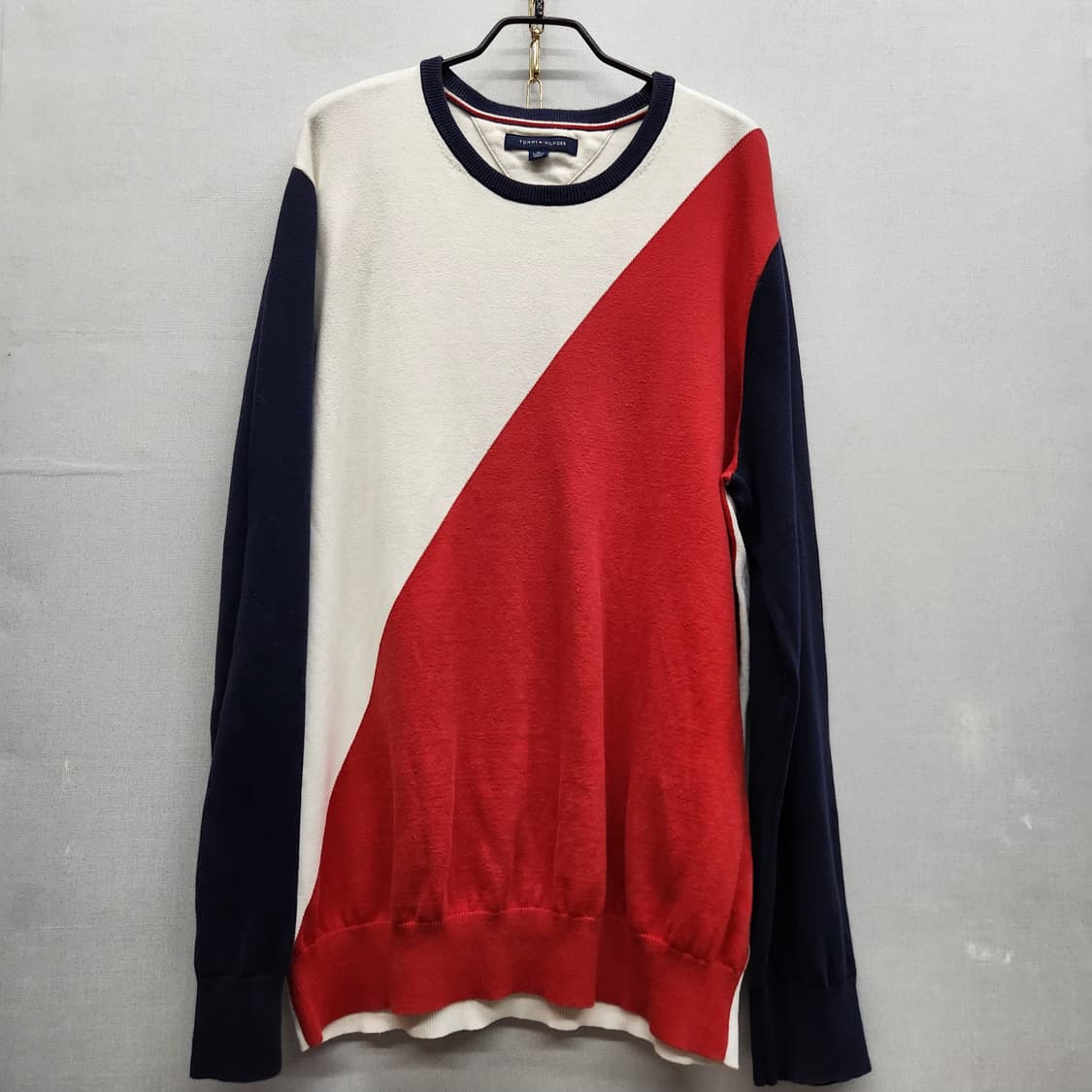 타미힐피거 컬러블럭 코튼 니트 XL(XL) 상품이미지1