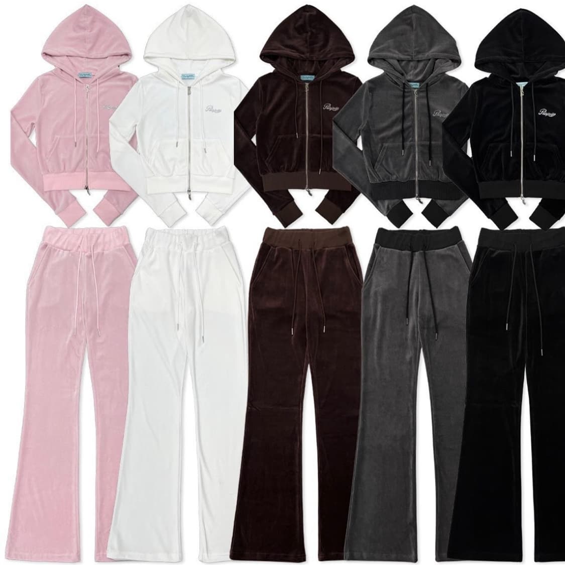 페일제이드 큐빅 벨로아 트레이닝 세트 핑크 상품이미지3