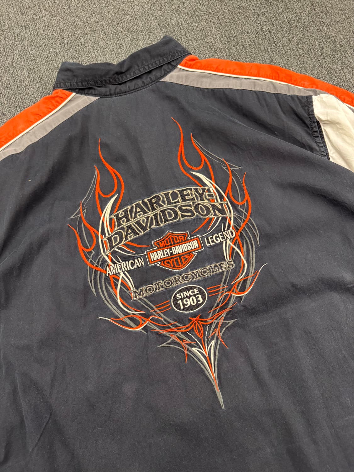 3XL)할리데이비슨 빈티지 엠브로더리 반팔 셔츠 상품이미지7