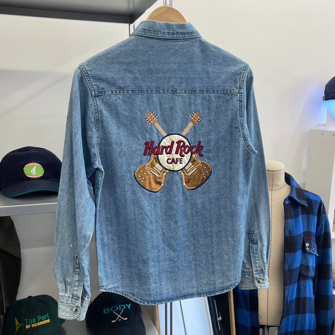 하드락 카페 백로고 데님 셔츠 (S) 상품이미지2