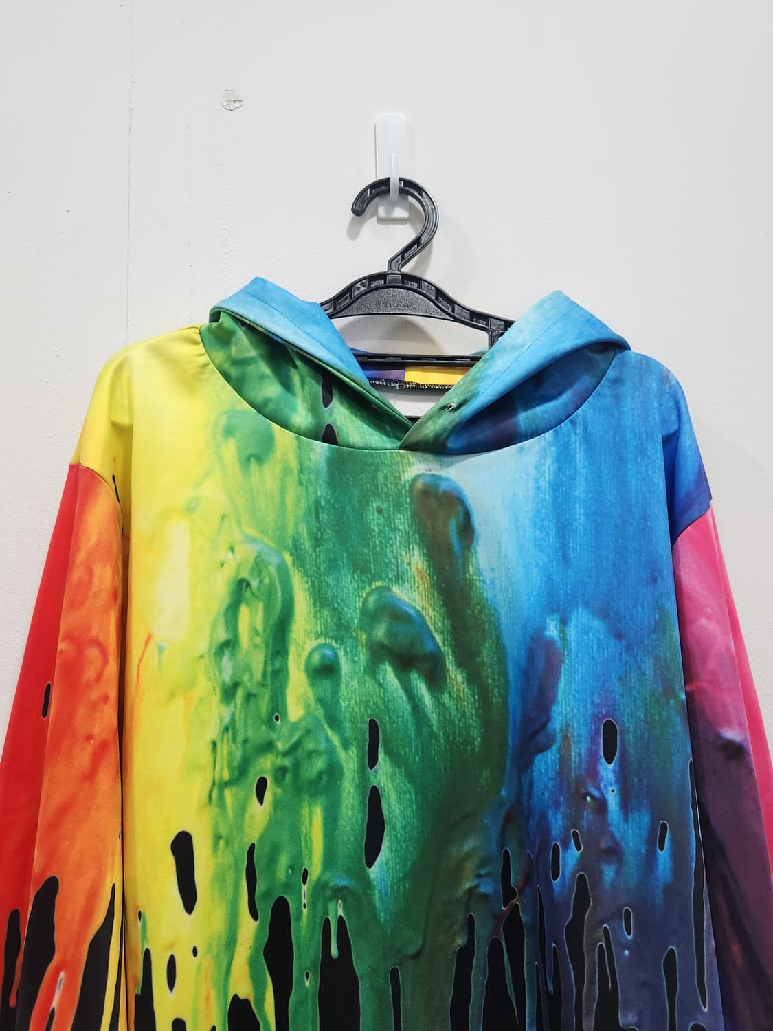 [105] 레인보우 드롭 페인팅 후드티 남성 100-105 상품이미지2