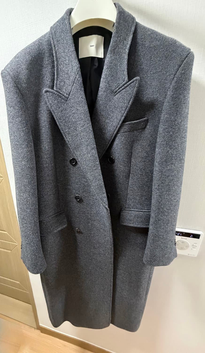 TNGT 헤비울 더블 코트 트윌 그레이 100사이즈 상품이미지1