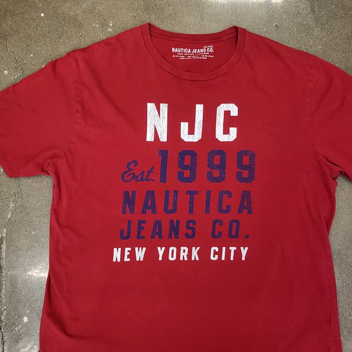 노티카 진스 레드 반팔 티셔츠 NJC 상품이미지2