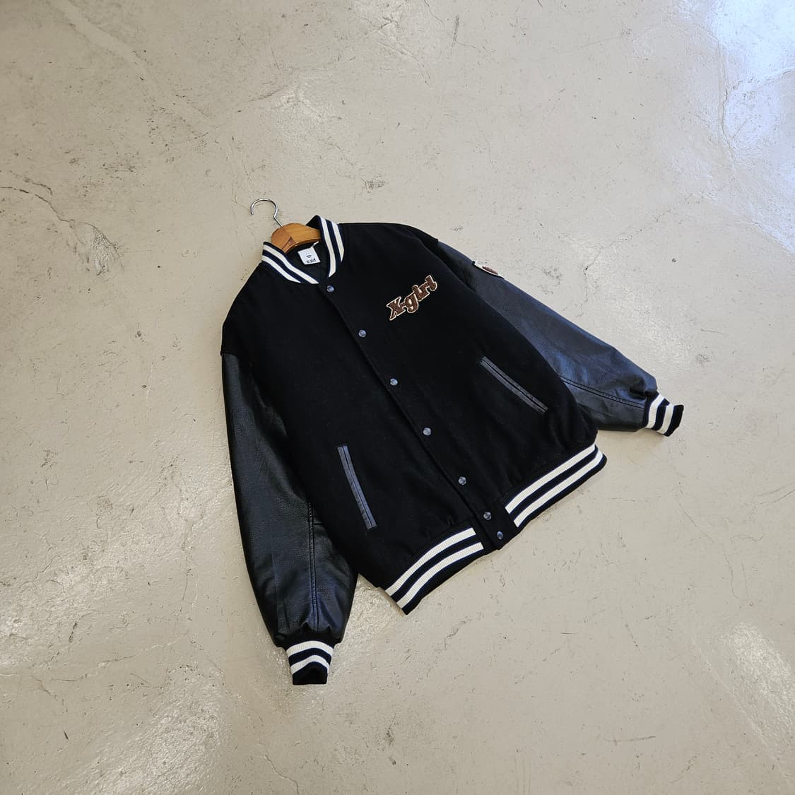 X-GRIL 엑스걸 바시티 자켓 스타디움자켓 울자켓 블루종 L 100 상품이미지1