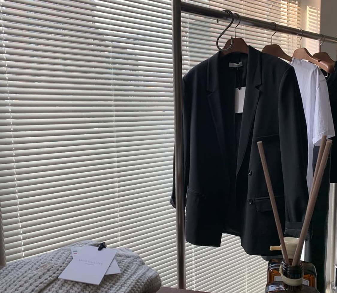 마스큘린 더블자켓 블랙 상품이미지5