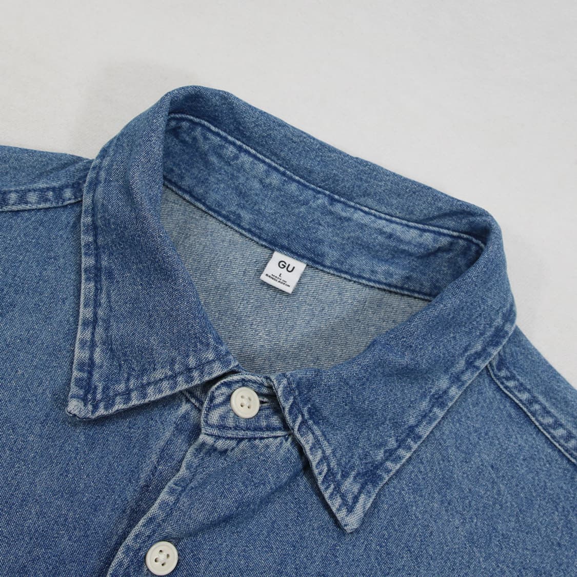 (착용컷) GU 데님 셔츠 (남성용 103) 상품이미지5