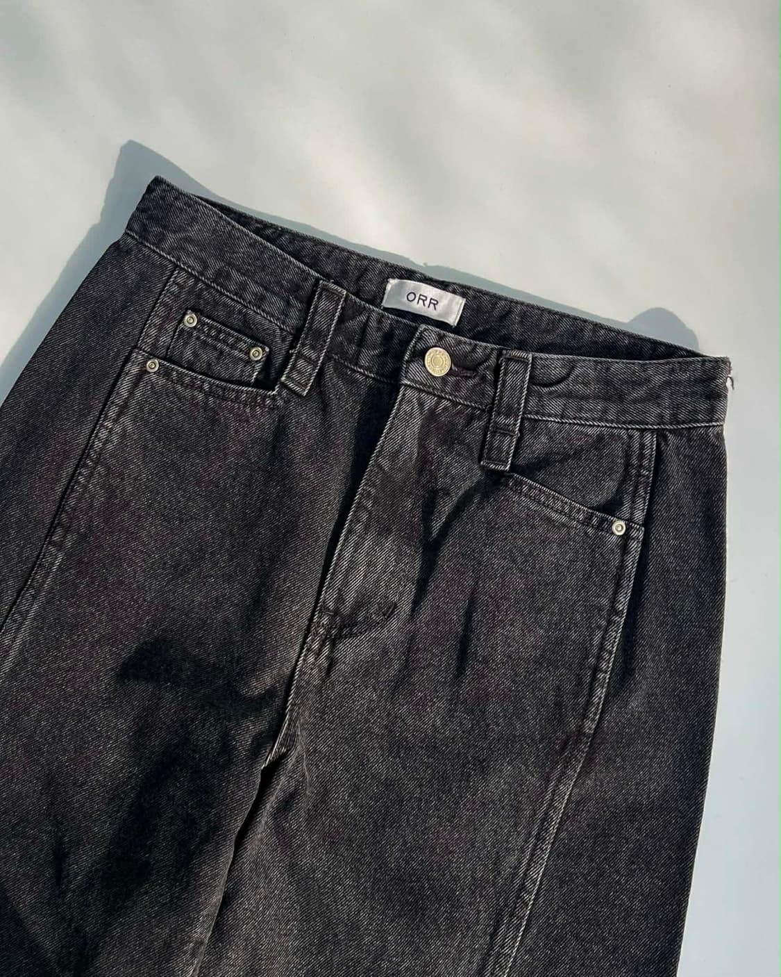 [S]ORR 오르 25년 신형 블랙 와이드 핏 데님 팬츠 상품이미지3