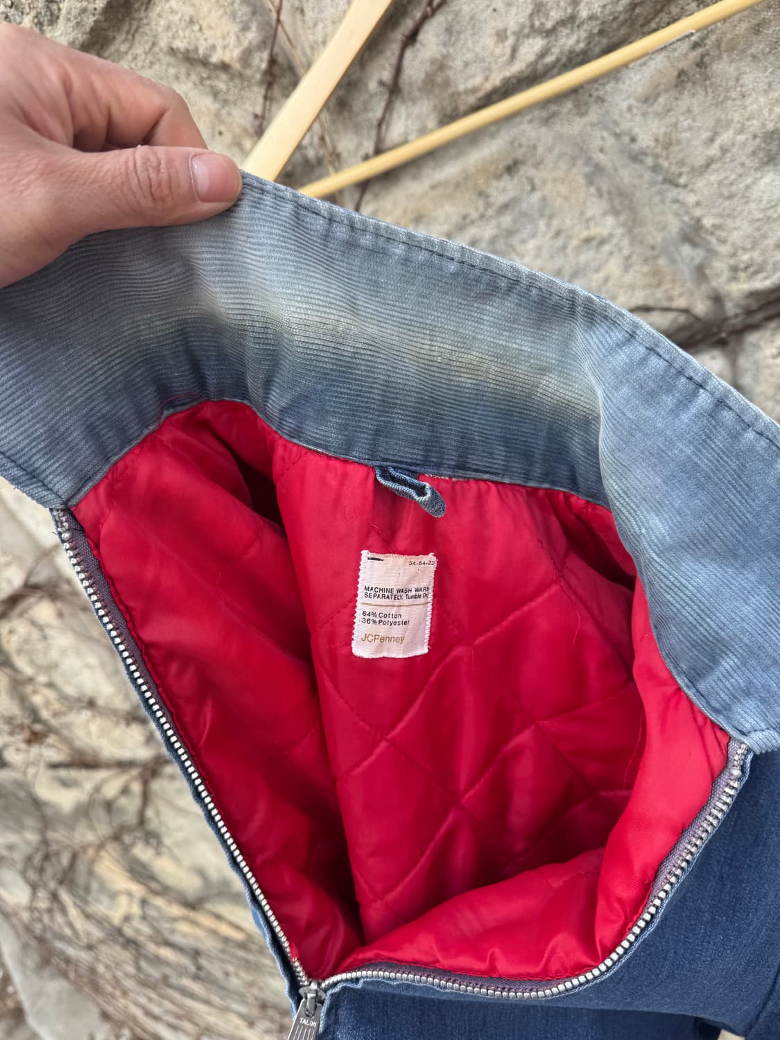 70s jc penney 빈티지 하드페이딩 코듀로이 데님 워크 자켓 상품이미지7