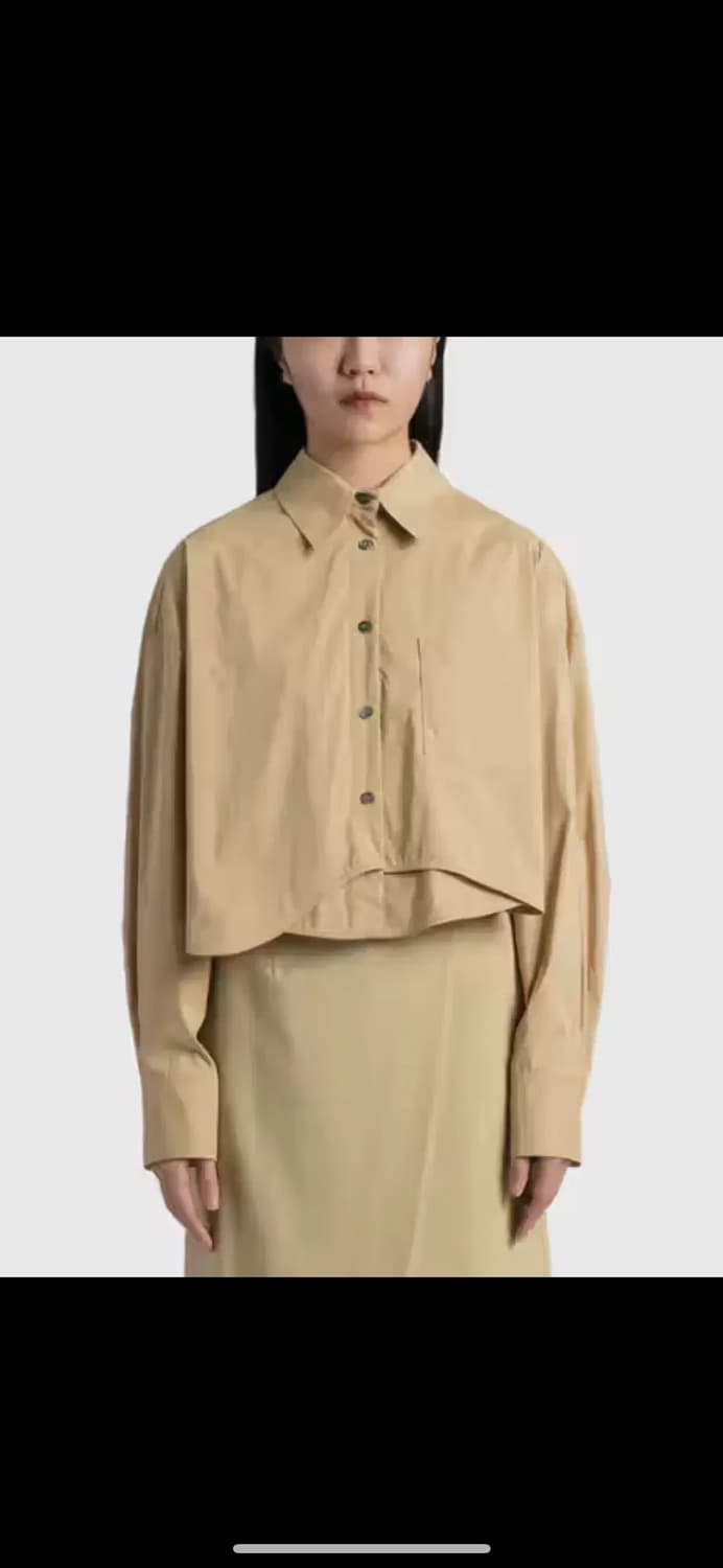 렉토 웨이브 디테일 코튼 셔츠 상품이미지1