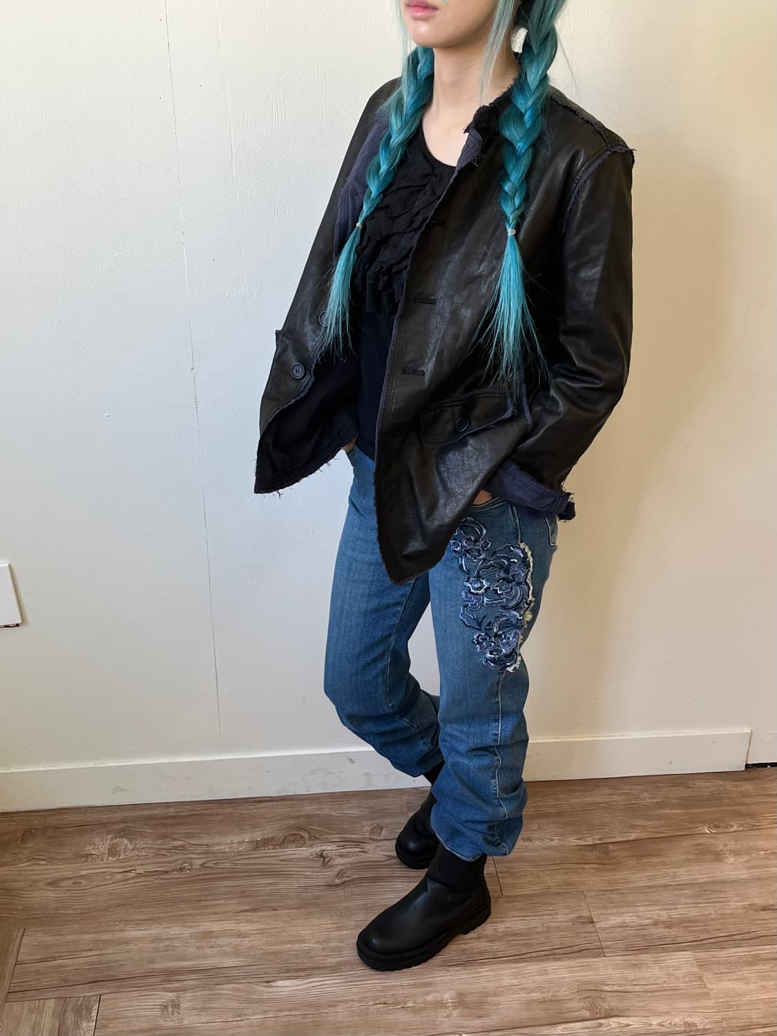 BROWDWIN 자수 데님팬츠 상품이미지8