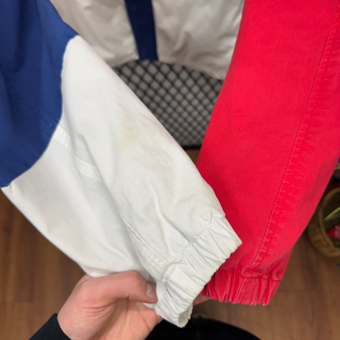 타미 진스 나일론 자켓 레트로 컬러블록 포인트 로고 배색 상품이미지10