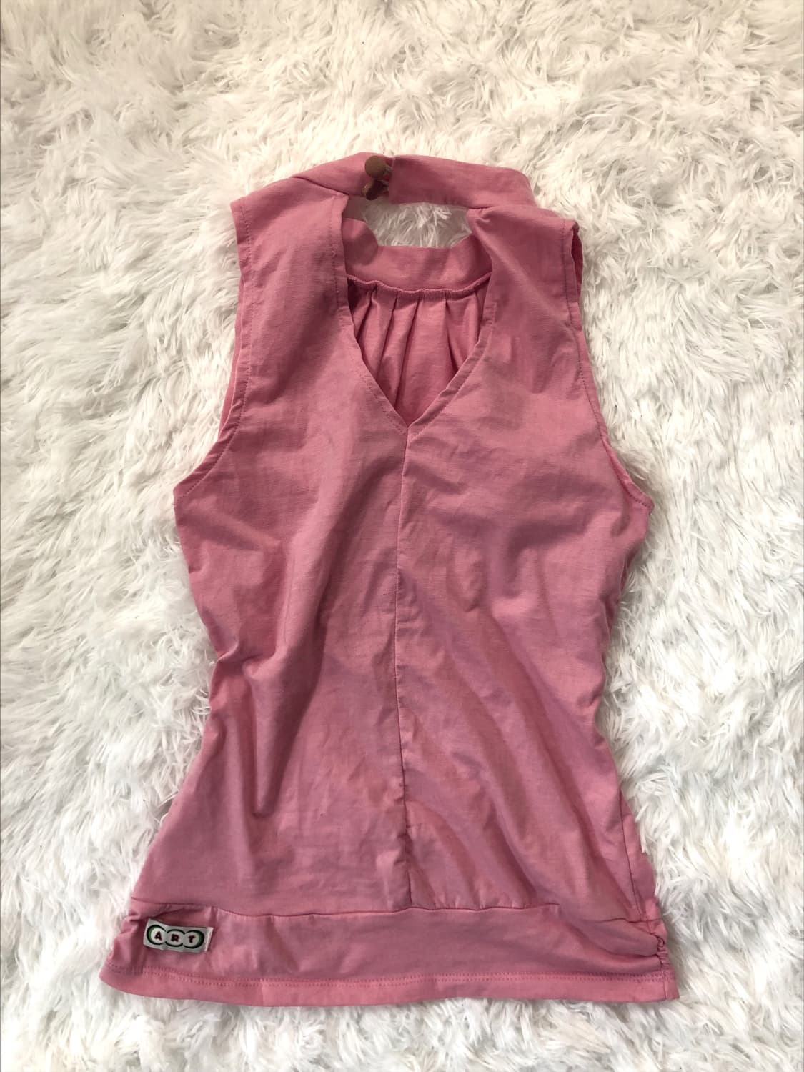 Pink button lace sleeveless 상품이미지2