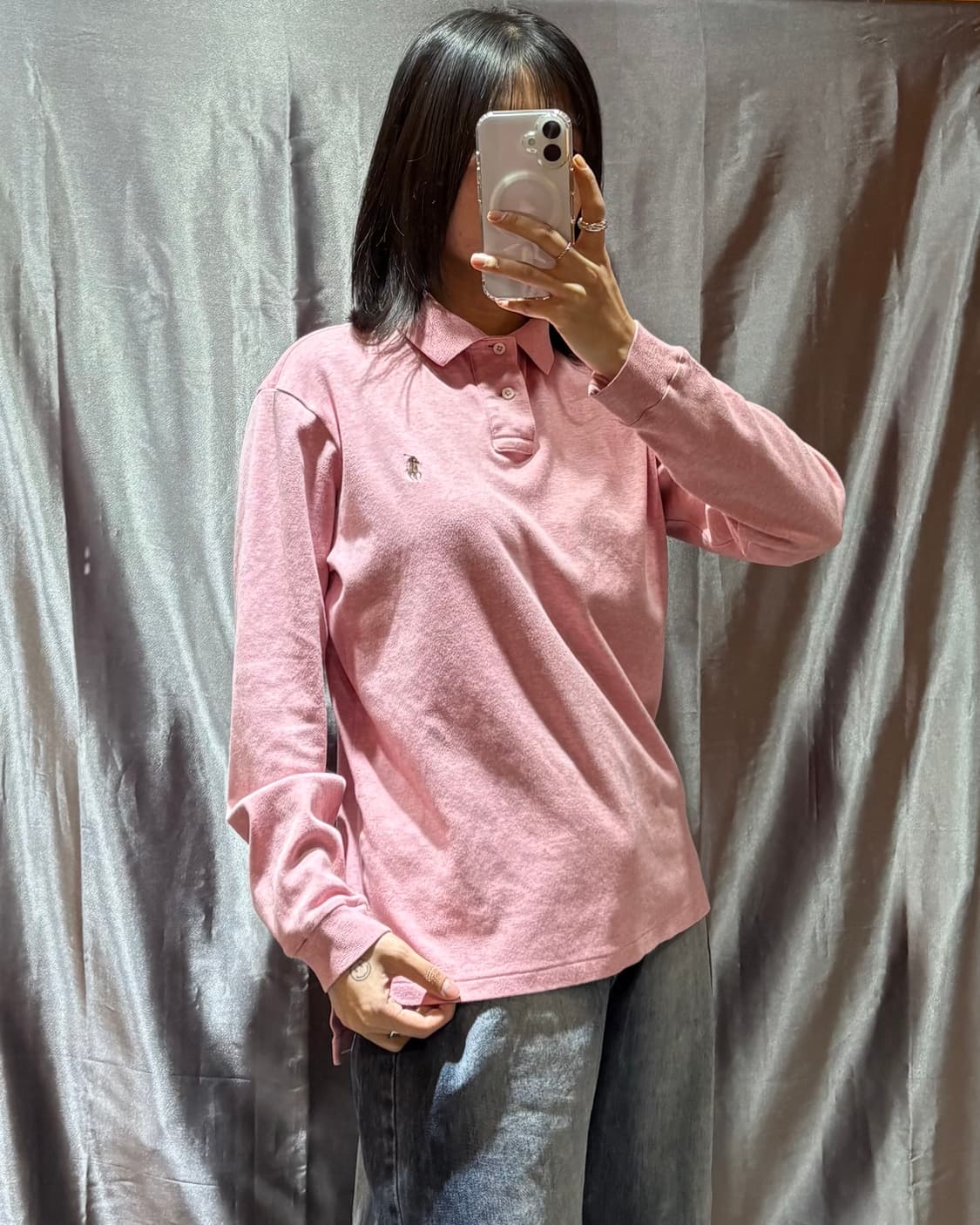 M 폴로랄프로렌 핑크 카라 롱슬리브 상품이미지1