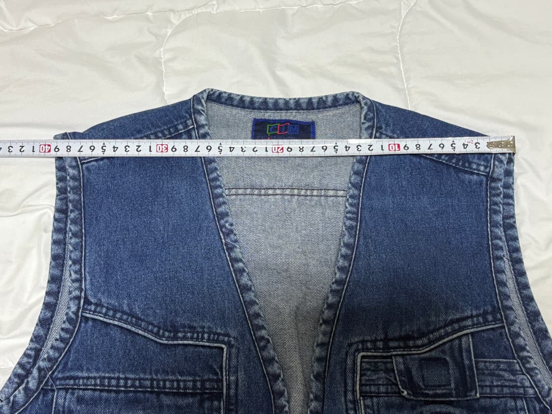 아메카지 워크웨어 데님 베스트 상품이미지6