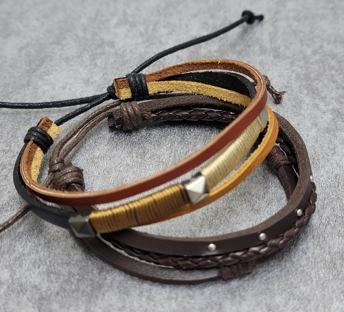 빈티지 가죽팔찌 세트 상품이미지1