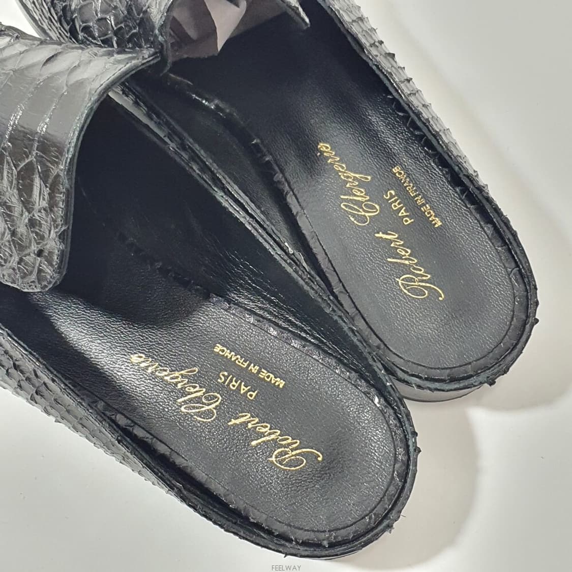 로베르 끌레제리 블랙 레더 뮬 상품이미지4