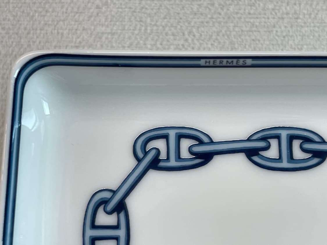 에르메스 샹달 블루 스퀘어 플레이트 1P HERMES 필립 모리스 상품이미지3